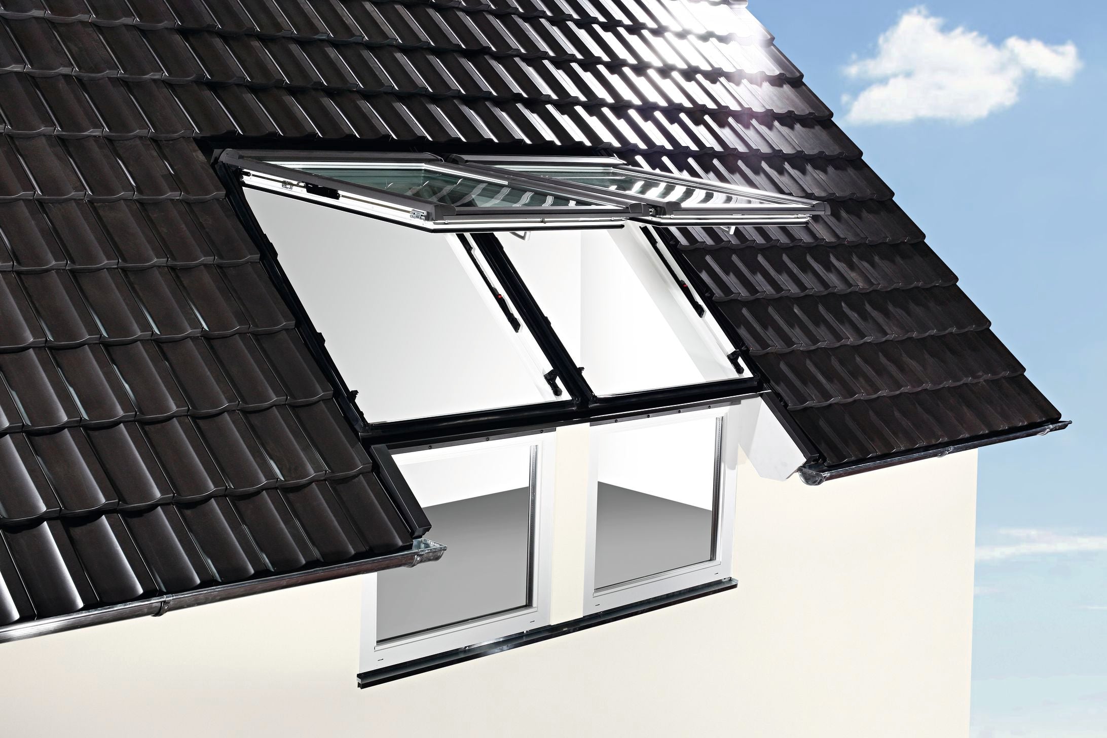 Designo Raccord de toiture EFF Rx Tuiles avec éléments latéraux continus