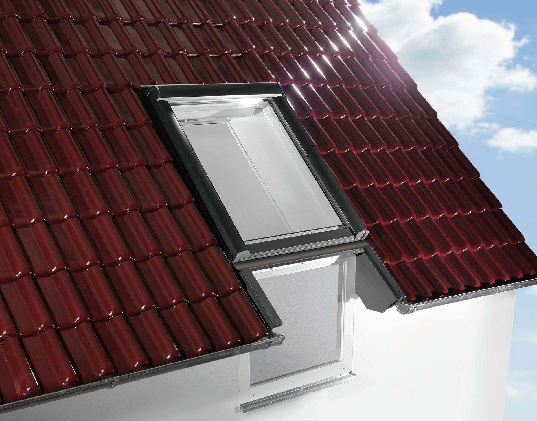 Designo Raccord de toiture EFF Rx Tuiles avec éléments latéraux continus
